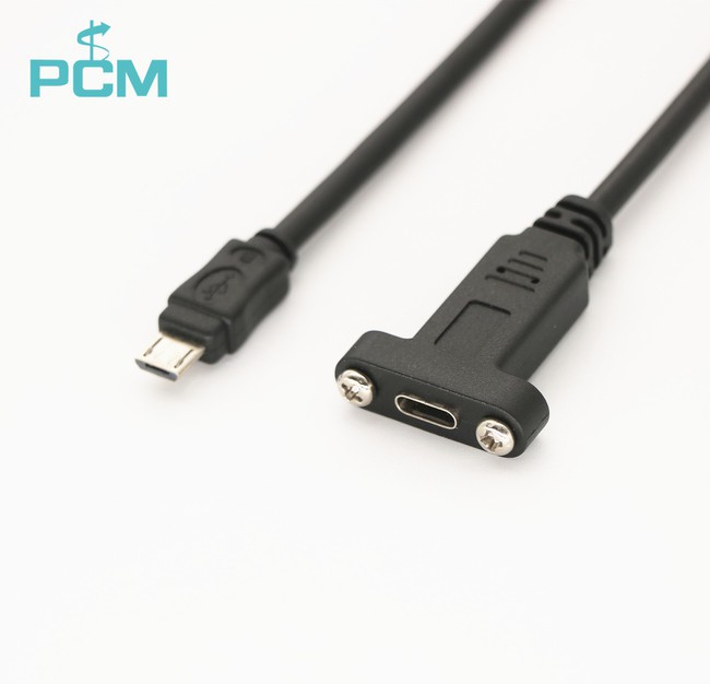 Panel Mount Cable USB C To Micro B Male we are a manufacturer of Panel Mount Cable USB C To Micro B Male