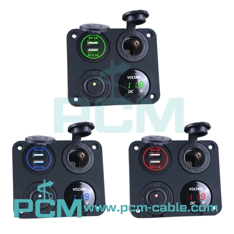 4 in 1 ON OFF Charger Socket Panel (9)