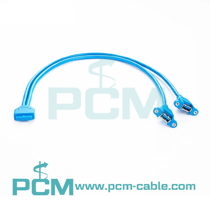 product-800-800 Dual USB3.0 Panel Mount Cable