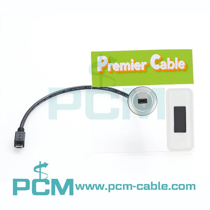 har-port USB 2.0 micro-b cable screwable we are a manufacturer of 22mm mounting diameter Micro USB Female to Male cable