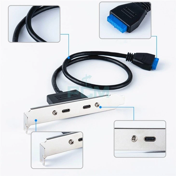 Expansion Bracket to 20-Pin Header Cable Expansion Cord