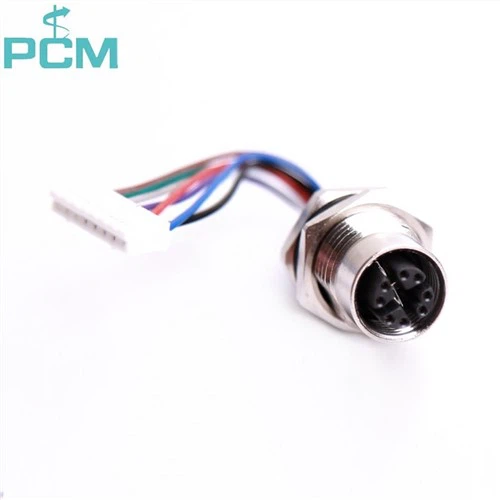 Panel Mount a Coded Male 3 Pin M12 Circular Connector with Wires