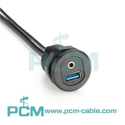 Dashboard Flush Mount Cable USB And 3.5mm