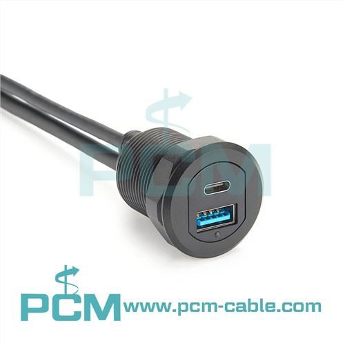 Dashboard USB3.0 A And C Extension Cable