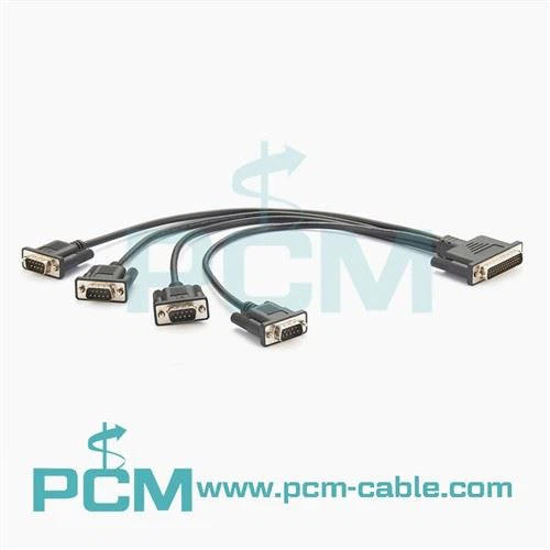 DB44 To 4x DB9 COM Port Cable