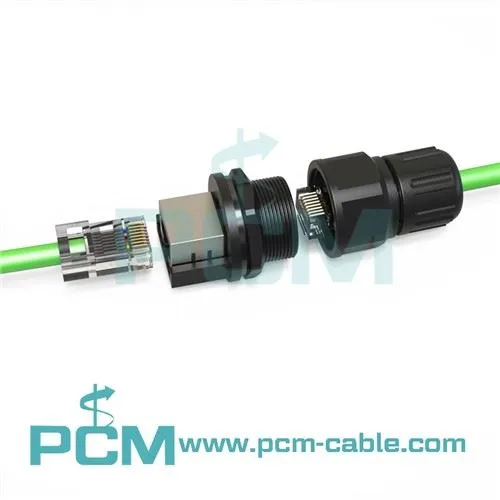 Panel Mount RJ45 Connector Waterproof