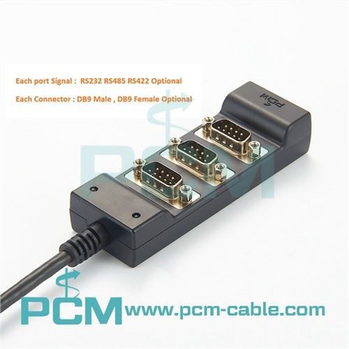 USB To 3 Port RS-232 with USB Repeater