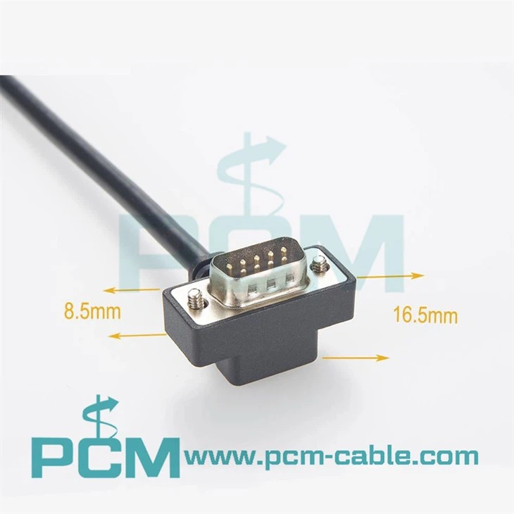 Up Angled DB9 Male Cable Connector
