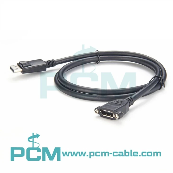 DP DisplayPort Male to Female Extension Panel Mount Cable