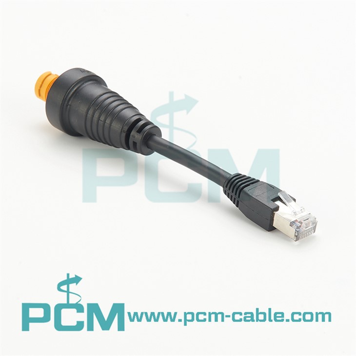 Ethernet Adaptor RJ45 Male to Yellow 5 pin Female
