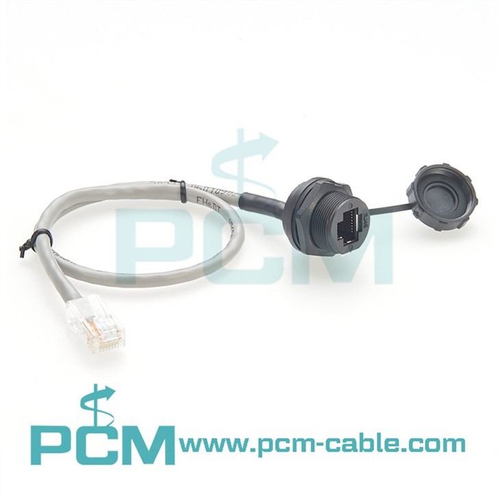 Industrial Panel Mount RJ45 Ethernet Cable