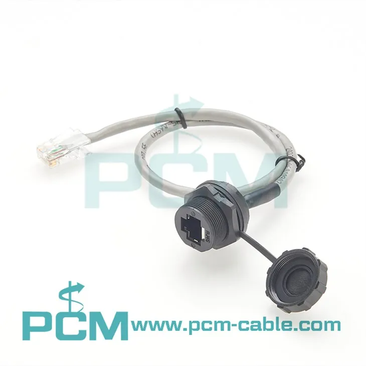 Industrial Panel Mount RJ45 Ethernet Cable