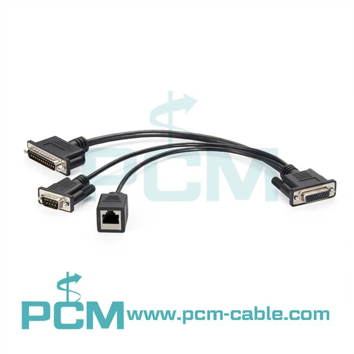 NeoVI FIRE2 and FIRE2 VNET To DB-25M DB-9 and RJ-45 Cable
