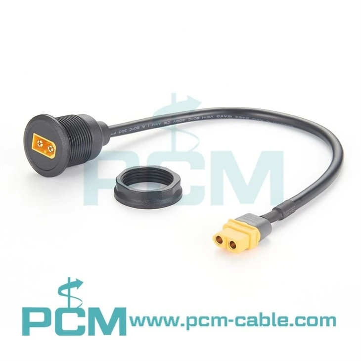 XT60 Round Panel Mount Extension Cable for Reliable Power Connections