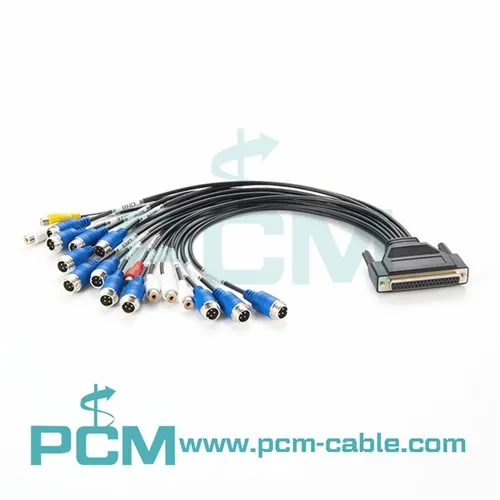 DB25 To M12 4Pin Aviation Head and RCA Cable