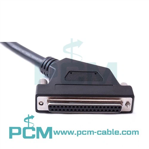 DB37 Male to Female Cable with a 45-Degree Angle