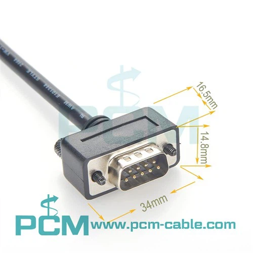 Low Profile RS232 DB9 Cable Profile Connectors M/F