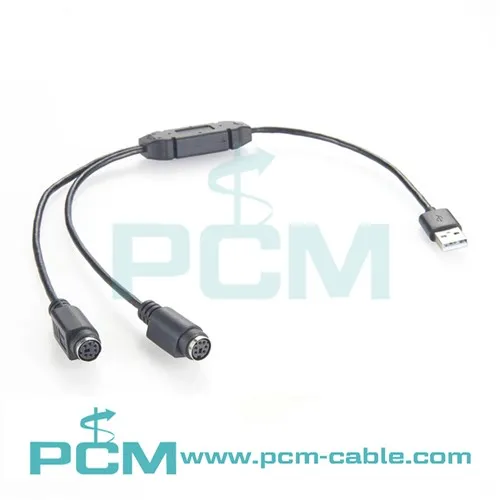 PS/2 Mouse and Keyboard To USB Adapter 2 PS/2 To USB