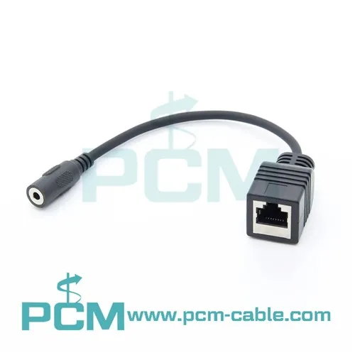 RJ45 Female To 3.5mm Stereo Cable Adapter
