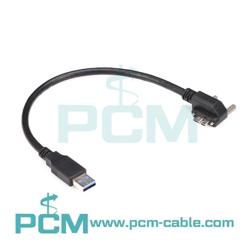 USB 3.0 Male To Micro B Left/Right Angle with Screw