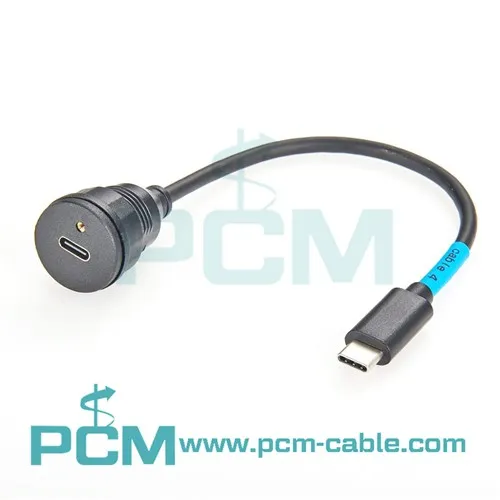 USB 3.1 C To C Panel Mount Cable