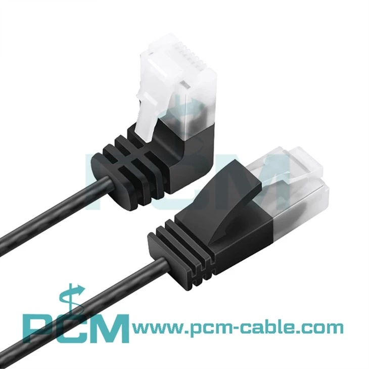 Ultra Slim Up Angle Cat6a Ethernet Cable