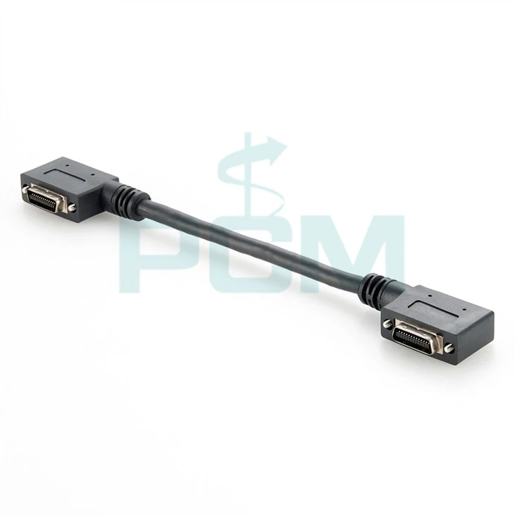 Right Angle Camera Link Cable MDR 26 pin Overmolding with Screw Locking