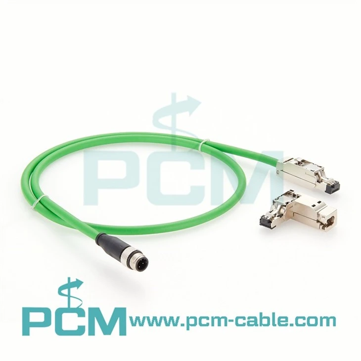 M12 4 Pin D Code to RJ45 Sensor Connector Cable