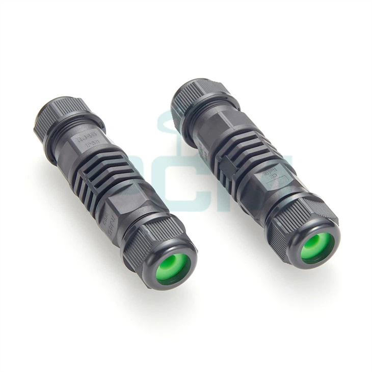 Waterproof RJ45 extender connector for Cat6 Ethernet cable