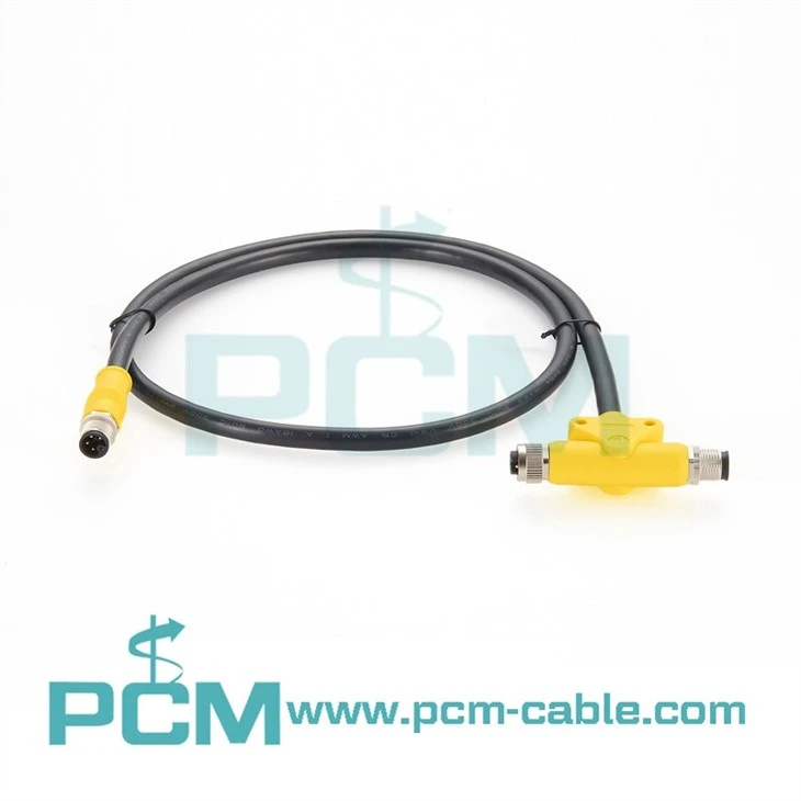 M12 L-coded Extension Cable T-Splitter