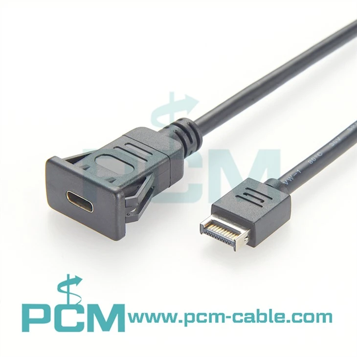 Panel mount usb c cable