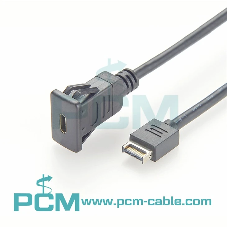 USB 3.1 Front Panel Header Type E to USB-C Type-C Female Extension Cable