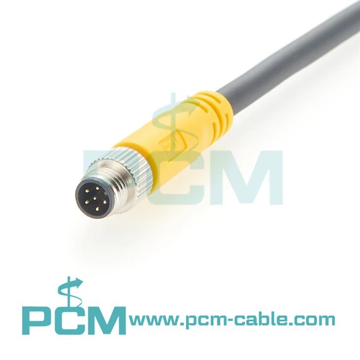 M8 6pin to Open End Power-IO Cable for Digital IO and Power Transmission