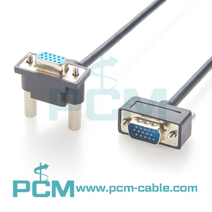 HD15 VGA Male to Female 90° Up Angle Down Angle Cable
