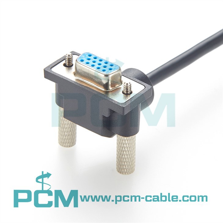 Ultra-Slim Up Down Angled HD15 VGA Female-to-Male Cable