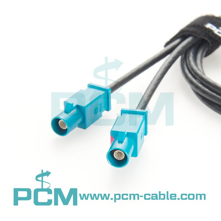 Mini Fakra Cable 2 in 1 Fakra Male Connector Fakra Z Male to Male Wire Harness Fakra Wire 2 in 1 Z Code Fakra Cable Assembly for Vehicle Car Panoramic Image Adapter Cable
