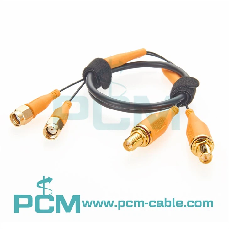 2-in-1 SMA Male To Female Antenna Extension Cable, 2x2 MIMO Cable Assembly