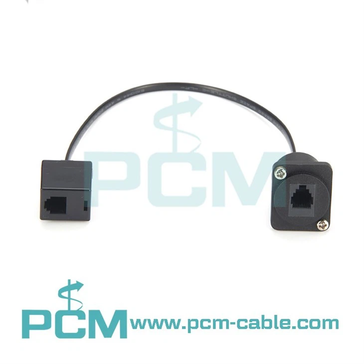 4P4C female to female panel mount cable