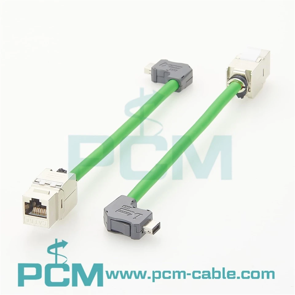 IX Industrial Ethernet Cat6a Cable 90 Degree Right Angle factory
