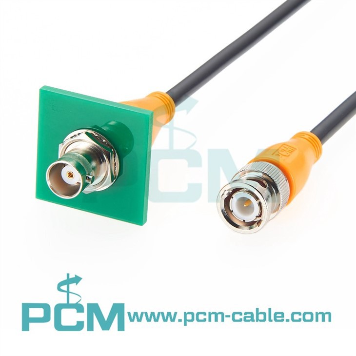 BNC Male to Female Bulkhead Mount RG58 Coax Jumper Cable for Wireless Microphone System Receiver Amateur Mobile CB Radio UHF VHF Ham Radio Antenna Patch Panel Rack Mount