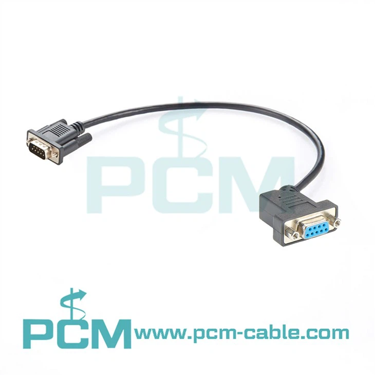 DB9 Male To 45° Angled DB9 Female Cable