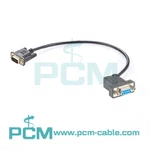 DB9 Male To 45° Angled DB9 Female Cable