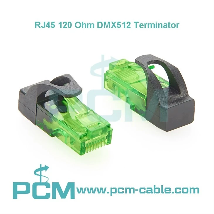 DMX RJ45 Plug with 120 Ohm Resistor