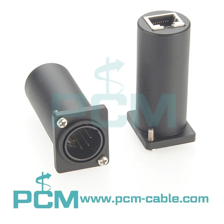 D Series 5 Pin XLR-F to XLR-M Feedthrough Panel Mount