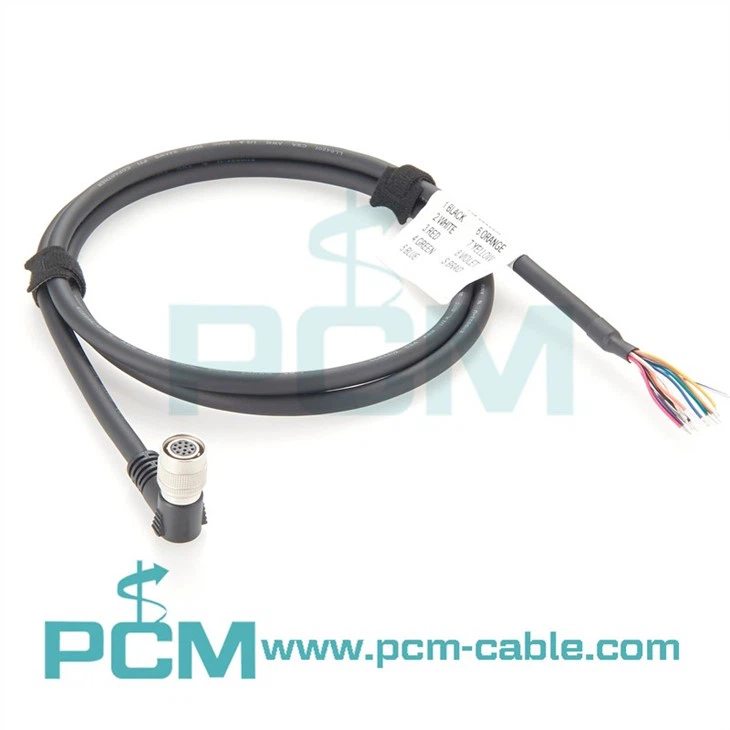12 Pin Hirose Right Angle Female to Open end Shield Coaxial Cable for Sony Basler Cameras