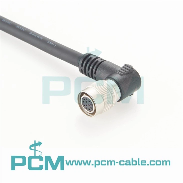 Hirose 12 Pin Female HR10A-10P-12S Elbow Cable for Dalsa JAI AVT GigE Sony