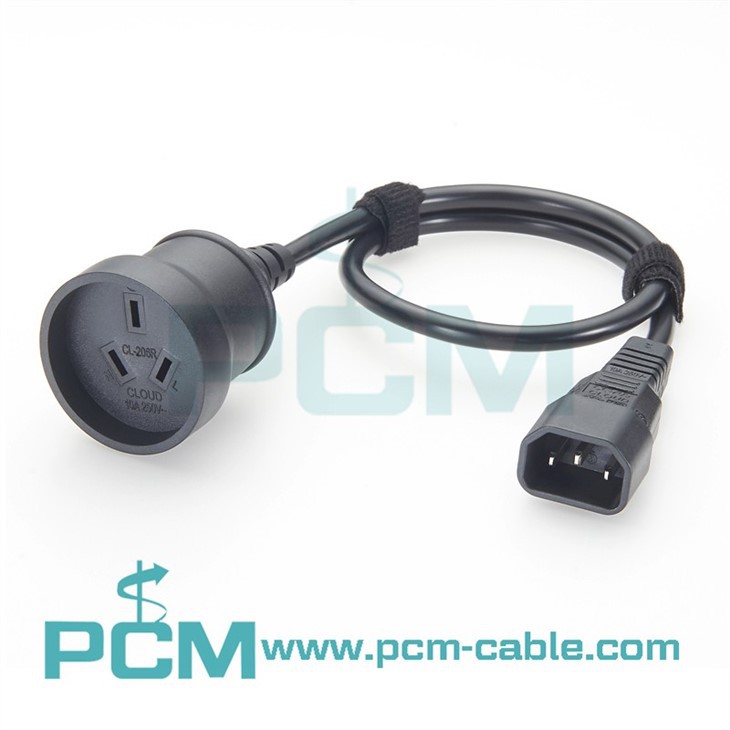 IEC C14 to Australian SAA Female Power Adapter Cable