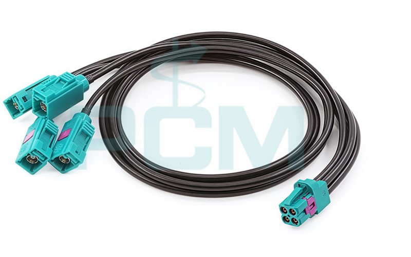 GMSL2 Fakra 1-to-4 M-F Cable using RTK031 coaxial extension cable for ZED X Cameras GMSL2 Fakra 1-to-4 M-F Cable using RTK031 coaxial extension cable for ZED X Cameras