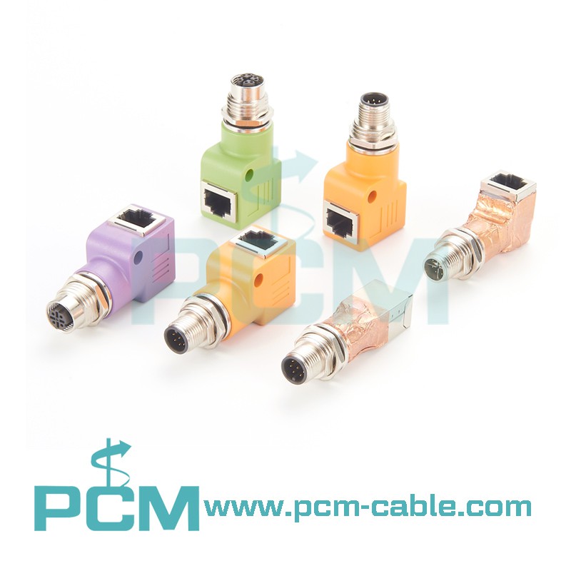 IndustrialNet M12 X-code to RJ45 panel mount adapter IndustrialNet M12 X-code to RJ45 panel mount adapter