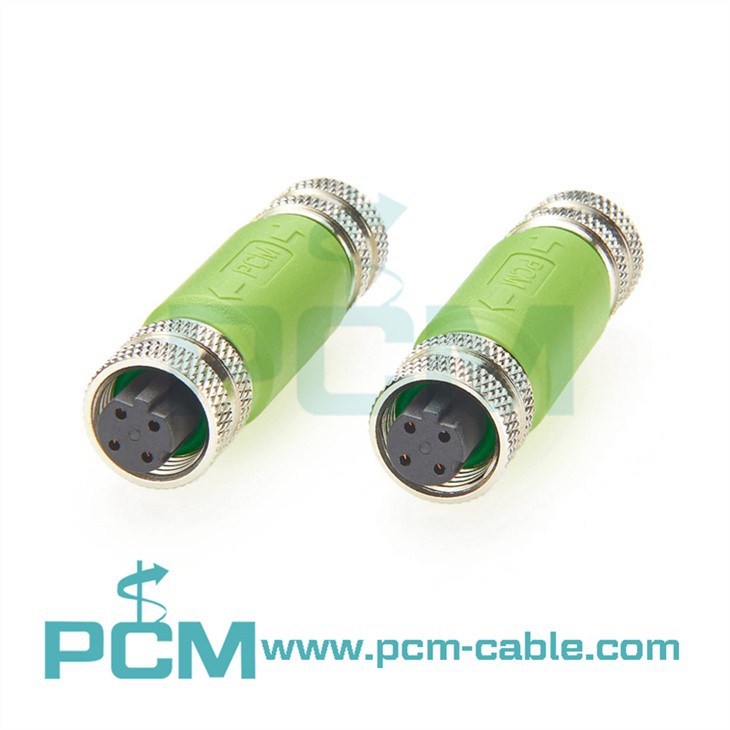 M12 4 Pin D-Code Female To Female Inline Coupler